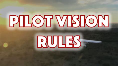 vision requirements for pilots license.